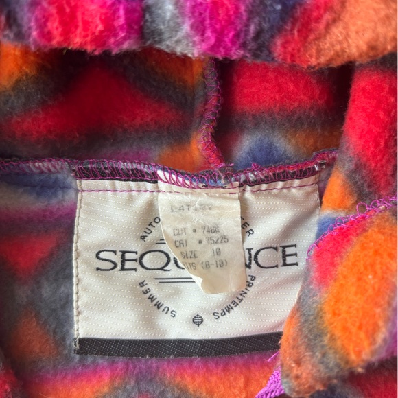 Sequence | Vintage 90s Fleece Jacket Size 10 - Picture 6 of 9